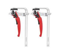 Lot de 2 pinces à cliquet pour table - Profondeur de serrage : 60 mm | Élément de serrage - Serre-joint de table - Avec poignée à levier - Max 220 kg - 20,5 x 8,7 cm