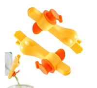 Lot de 2 pinces à frites réutilisables avec bec verseur pour | Pince à bec pour sachets de collations, maison, cuisine, garde-manger, réfrigérateur, liquides, farine et collations, jaune