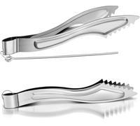 Lot de 2 Pinces à Narguilé Pince à Charbon de Narguilé en Acier Inoxydable Pince à Charbon de Narguile Chicha en Métal avec Accessoires