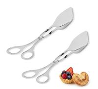 Lot de 2 pinces à pâtisserie, de cuisine, en acier inoxydable, pour saucisses, multifonctions, pour buffet, pané, steak, barbecue, salade