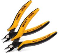 Lot de 2 pinces coupantes diagonales avec poignée souple pour loisirs créatifs et bijoux Jaune