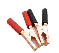 Lot de 2 pinces crocodiles 200 A - 140 mm - Revêtement en cuivre robuste