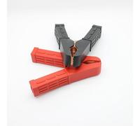 Lot de 2 pinces crocodiles robustes en cuivre 500 A pour chargeur de batterie de voiture - Poids : 141,7 g - Pinces crocodiles de rechange pour voiture, véhicule automobile, bateau - Rouge et noir
