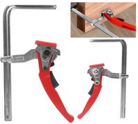 Lot de 2 pinces de fixation en acier, avec une capacité de 160 mm et une profondeur de mors de 60 mm