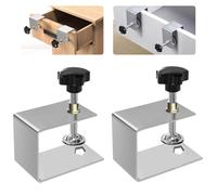Lot de 2 pinces de fixation en métal pour bureau, armoire, table, tiroir