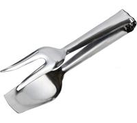 Lot de 2 pinces de service en acier inoxydable 304 - 20,3 cm de qualité alimentaire, résistantes à la chaleur, antidérapantes, fourchette et cuillère à double tête pour salade, barbecue, buffet