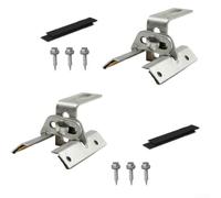 Lot de 2 pinces Vario réglables pour tôles de toit trapézoïdales pour installation de panneaux solaires A2
