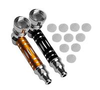 Lot de 2 pipes à tabac amovibles avec 10 filtres d'écran pour mari, petit ami, grand-père, cadeaux de vacances