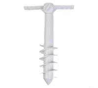 Lot de 2 piquets d'ancrage pour parasol de plage jusqu'à 4,1 cm avec manche en acier inoxydable à 5 spirales
