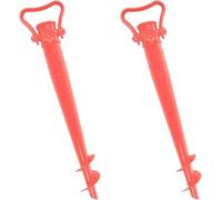 Lot de 2 piquets pour parasol de plage, support de base en acier, durable et léger pour extérieur, terrasse, sable