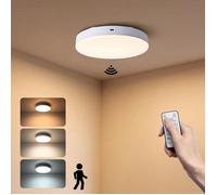 Lot de 2 Plafonnier LED avec Détecteur de Mouvement - Dimmable/Télécommande - Luminaire Plafonnier Pour Cuisine Salon Balcon Couloir