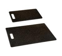 Lot de 2 Planches à Découper Effet Pierre 36cm Noir