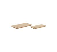 Lot de 2 planches à découper en bois de chêne clair, beige, 2 pièces, minimaliste, finition soignée - Hübsch, Airy - 15x30x2 cm
