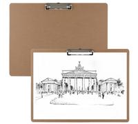Lot de 2 planchettes à pince A3 à double clip de 33 x 43 cm, porte-bloc extra large avec clip à profil bas, porte-bloc en bois pour art, croquis, notes de terrain