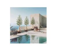 Lot de 2 Plante Artificielle 180 cm, Olivier artificiel, pour Interieur Exterieur, maison, chambre