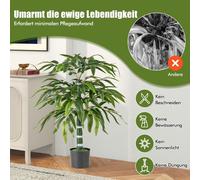 Lot de 2 plantes artificielles en bambou, 100 cm, avec pot.