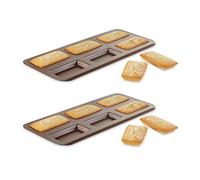 Lot de 2 plaques 6 financiers acier revêtu Gobel