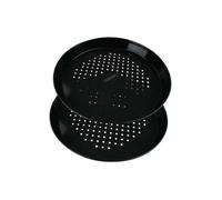 Lot de 2 plaques à pizza perforées rondes, four et barbecue 32 cm FM Professional Barbecue