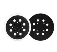 Lot de 2 Plateau Ponceuse, Disques Abrasifs, Auto-Agrippants 125 mm 8 Trous avec Bord en Caoutchouc, Compatibles avec Bosch PEX 300 AE, PEX 400 AE/4000 AE et AdvancedOrbit