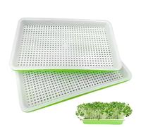 Lot de 2 plateaux de culture en cresson, 22 cm, petits plateaux de germination - Idéal comme boîte à saupoudrer pour les graines germées, les microverts et les cressons d'eau