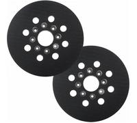 Lot de 2 plateaux de ponçage 125 mm compatibles avec Bosch PEX 220 A GEX 125-1 AE Skil 7402. Système d'aspiration 8 trous.