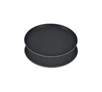 Lot de 2 plateaux de service rond avec surface antidérapante diamètre 45 cm professionel pour bar et restauration couleur noir