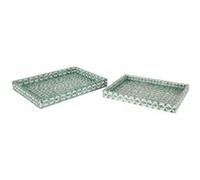 Lot de 2 Plateaux Déco Delta 41cm Bleu Clair Bleu G