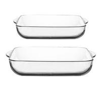 Lot de 2 plats carrés en verre - 5 five simply smart