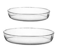 Lot de 2 plats ovales 26+35 cm - Pasabahce - Transparent - Verre Transparent G