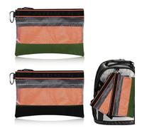 Lot de 2 Pochettes à Outils Portables-Tissu Oxford Renforcé Résistant à l’Eau-Transparent avec Fermeture Éclair-Crochet Métallique Intégré-Vert et Noir-Polyvalent pour Bricolage, Voyage