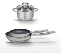 Lot de 2 Poêles 24/28 cm Elo Profi Therm Platinum et Faitout 16 cm