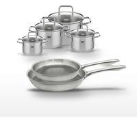 Lot de 2 Poêles 24/28 cm Elo Relief Passion et 4 Faitouts Elo Citrin