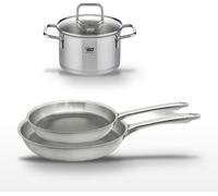 Lot de 2 poêles 24/28 cm Elo Relief Passion et faitout 14 cm