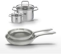 Lot de 2 poêles 24/28 cm et 2 faitouts 12/20 cm Elo Relief Passion