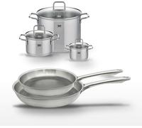 Lot de 2 poêles 24/28 cm et 3 faitouts 14/20/26 cm Elo Relief Passion