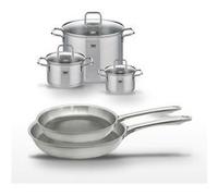 Lot de 2 poêles 24/28 cm et 3 faitouts 16/20/26 cm Elo Relief Passion Gris