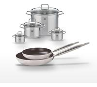 Lot de 2 Poêles 24/28 cm et 4 Faitouts Elo Bistro Line