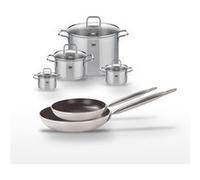 Lot de 2 Poêles 24/28 cm et 4 Faitouts Elo Bistro Line Gris|Noir