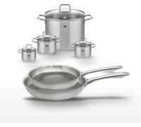 Lot de 2 poêles 24/28 cm et 4 faitouts Elo Relief Passion