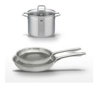 Lot de 2 Poêles 24/28 cm et Faitout 26 cm Elo Relief Passion Gris