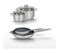 Lot de 2 Poêles 24/32 cm & 2 Faitouts 16/20 cm Elo Profi Therm Platinum