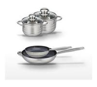 Lot de 2 Poêles 24/32 cm et 2 Faitouts 14/16 cm Elo Profi Therm Platinum