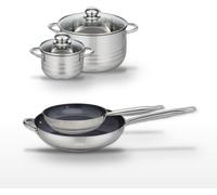 Lot de 2 Poêles 24/32 cm et 2 Faitouts 14/20 cm Elo Profi Therm Platinum