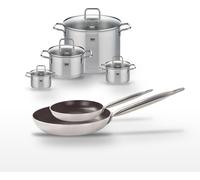 Lot de 2 Poêles 24/32 cm et 4 Faitouts Elo Bistro Line
