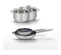 Lot de 2 Poêles 24/32cm et 2 Faitouts 20/24cm Elo Profi Therm Platinum