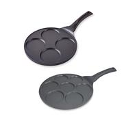 Lot de 2 poêles 7 mini blinis et 4 pancakes antiadhérentes à induction Mathon
