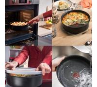 Lot de 2 poêles aluminium 24 et 28cm + 1 poignée noir - Tefal - L7239103 - ingenio so'light