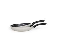 Set de 2 poeles aspect pierre - LIVOO - MEN124GR - Revetement antiadhésif - Ø 24 et 28 cm - Manche silicone - Tous feux