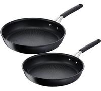 Lagostina Lot de 2 poêles Tempra antiadhésives 24/28 cm Noir 012165600002