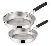 Lagostina Poêles inox 012896600002 24/28 cm Lot de 2